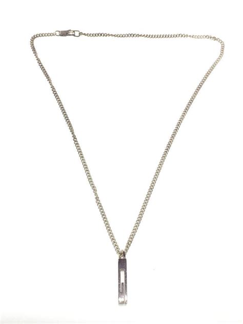 GUCCI SV925 Silver Men's 0309j8055 Necklace with Box and .